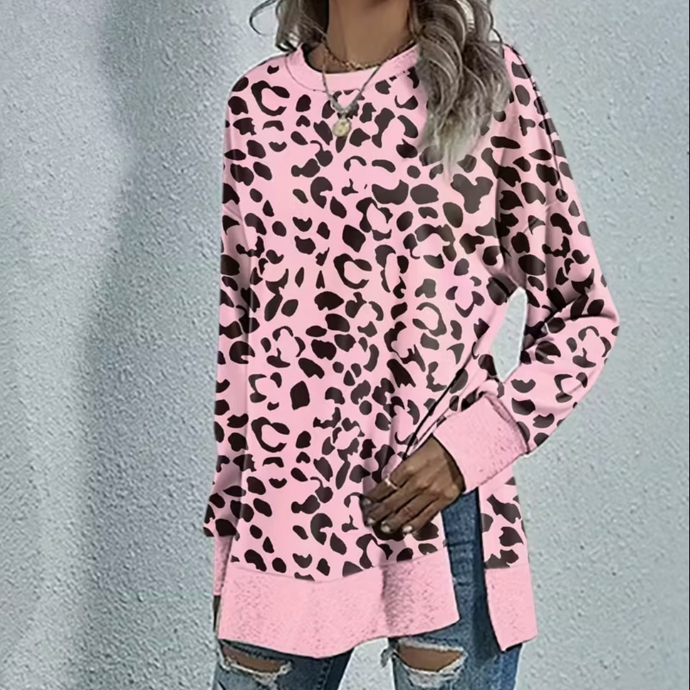 Source Unknown Pink Leopard Print Sweatshirt - image 3